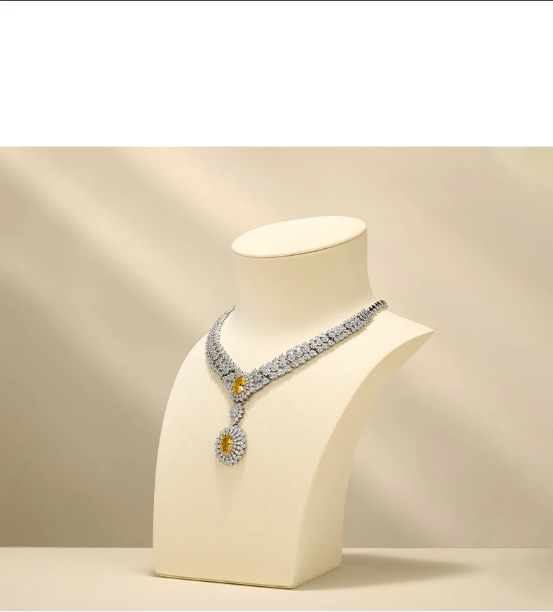 Oirlv Beige High-End Jewelry Display Stands for Rings Earrings Necklaces Bracelets - Premium Window Display Props