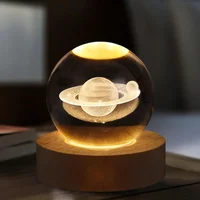 Unique 3D Crystal Ball Lamp with Galaxy and Planetary Projections USB Night Light for Cozy Atmosphere  plasma ball 1