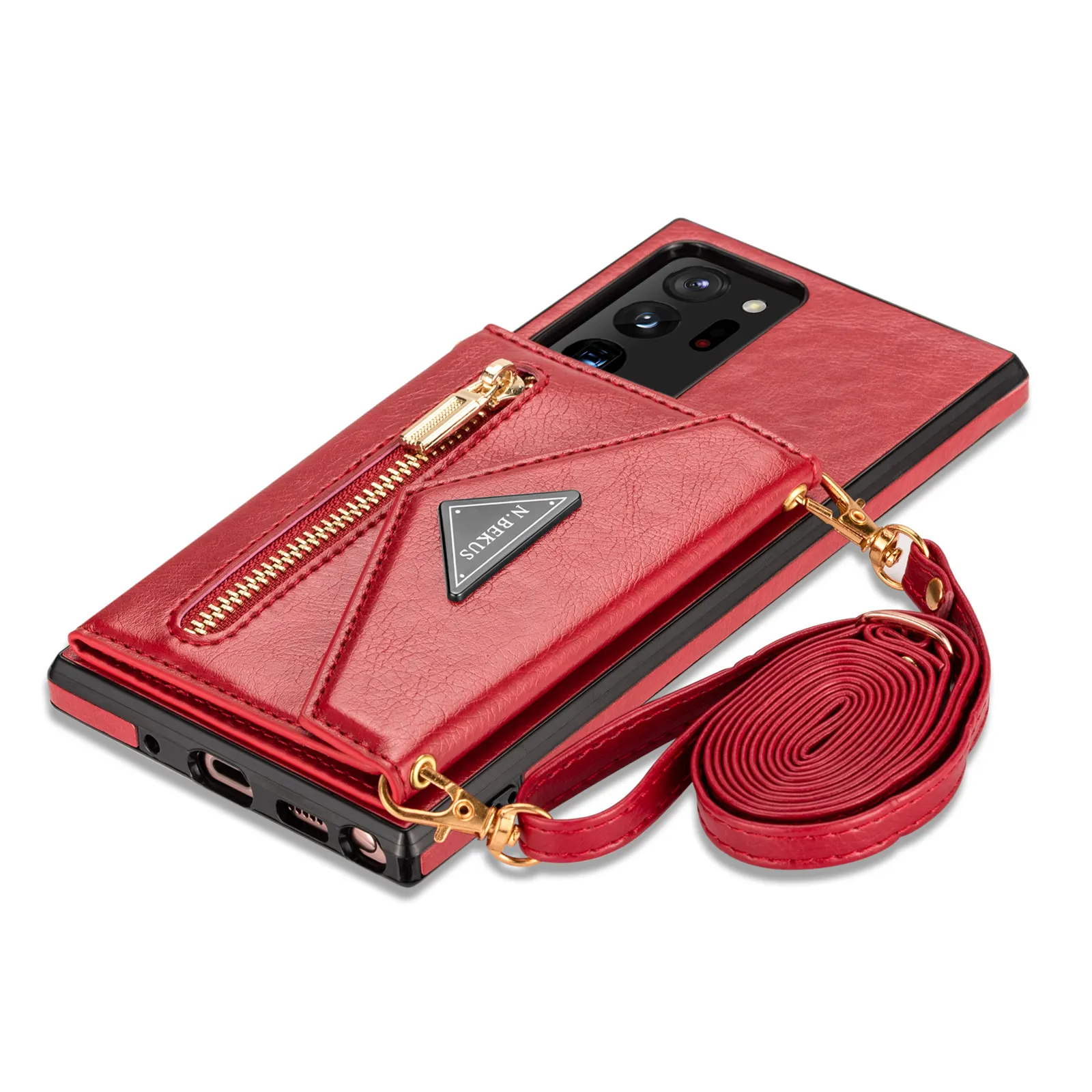 cute phone cases for samsung  Đeo Chéo Ví Cầm Tay Cho Samsung Galaxy S21 FE S22 Note 20 Plus Cực A52 A52s A72 A12 Ốp Lưng 5G Thẻ giá Đỡ Dây Dây Da silicone cover with s pen Cases For Samsung
