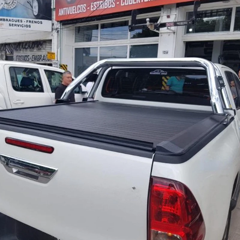 

roller lid shutter pickup truck bed cover hard aluminum retractable tonneau cover for Hilux ranger tundra tacoma navara ram