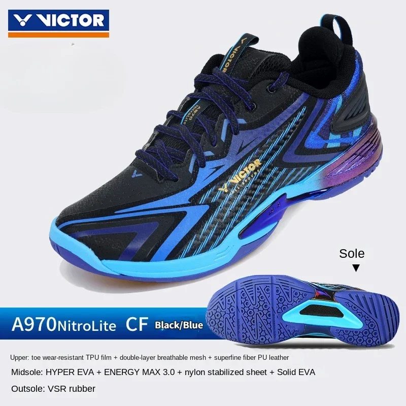National team Victor Badminton Shoes men women cushion Sport Sneakers boots tennis tenis para hombre A970NitroLite