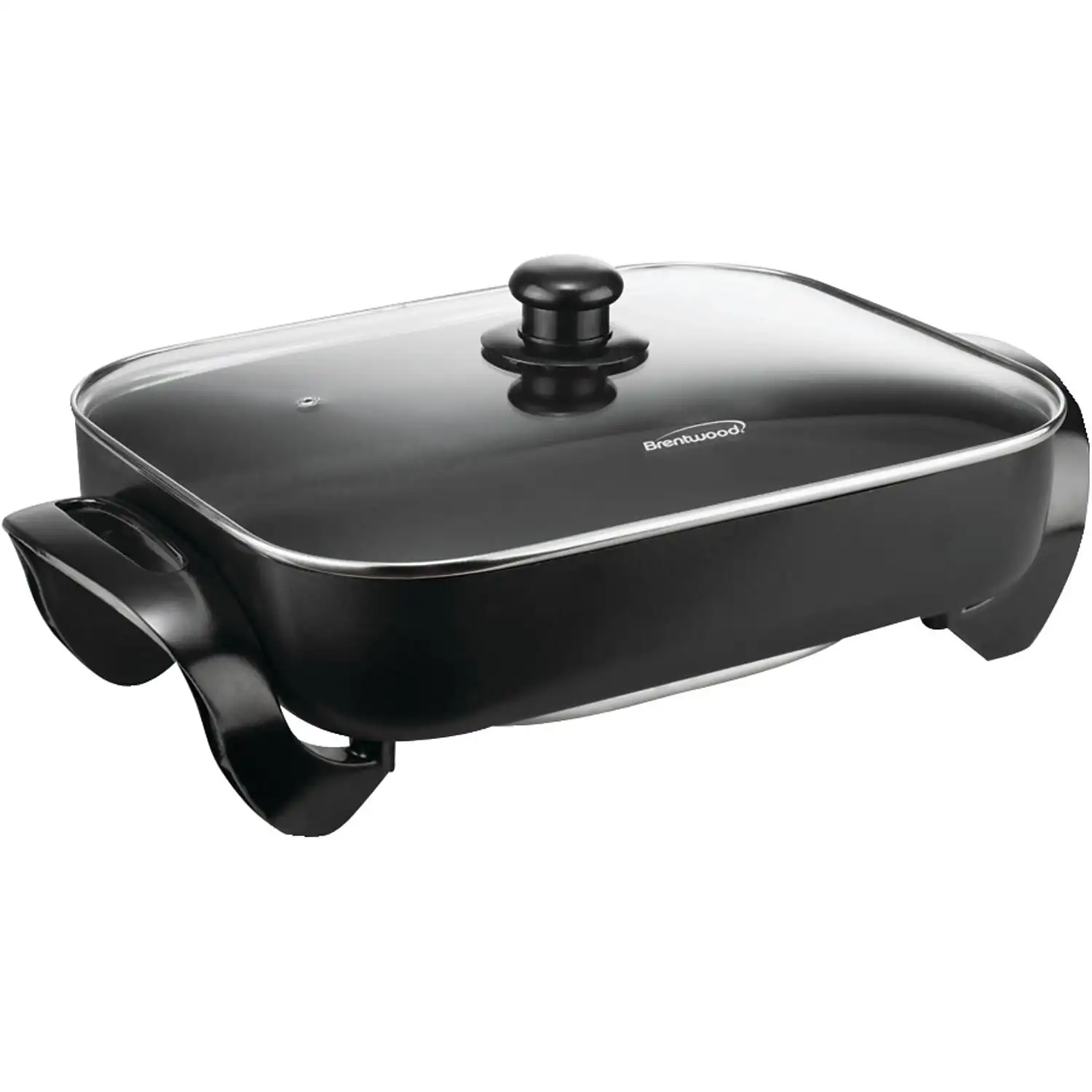 

Brentwood 16" Electric Skillet with Glass Lid - Non-Stick, Adjustable Temperature, Black