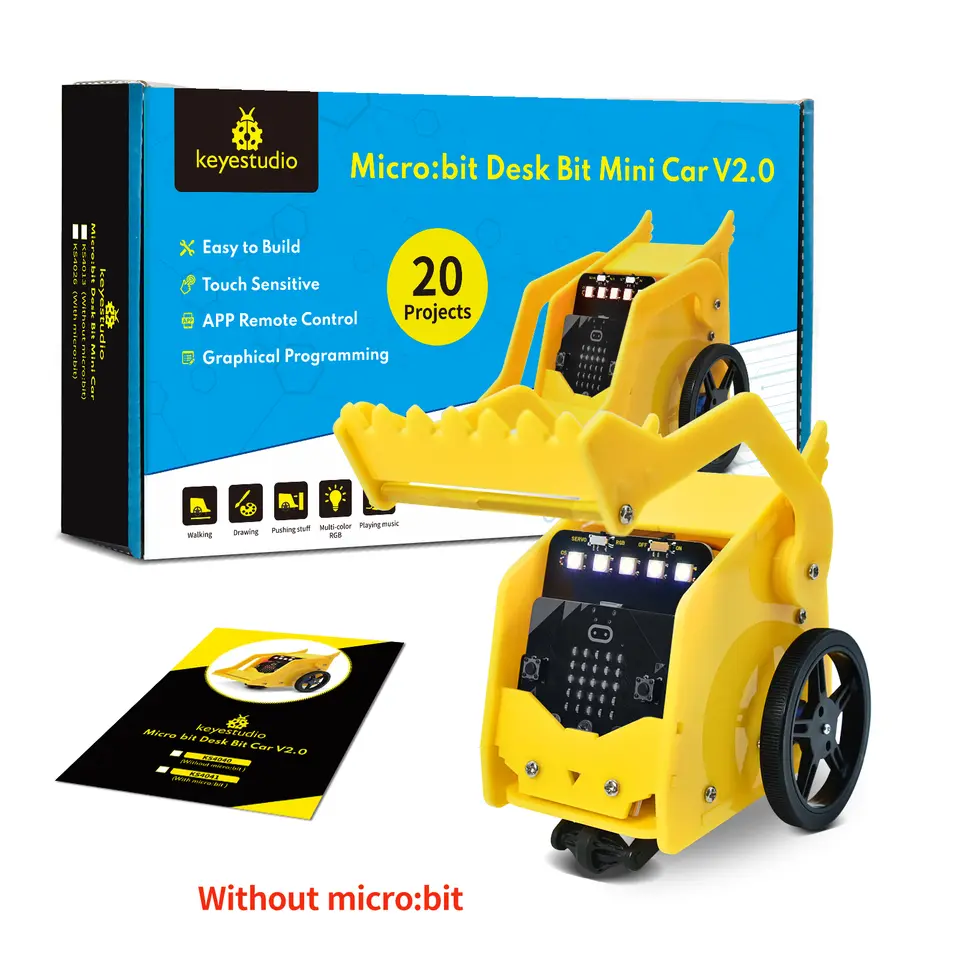 Keyestudio Micro:Bit V2 Robot Car Kit for MicroBit Smart Robot Car STEM Programmable Electronic Study Kit Kids Educational Toys image 11