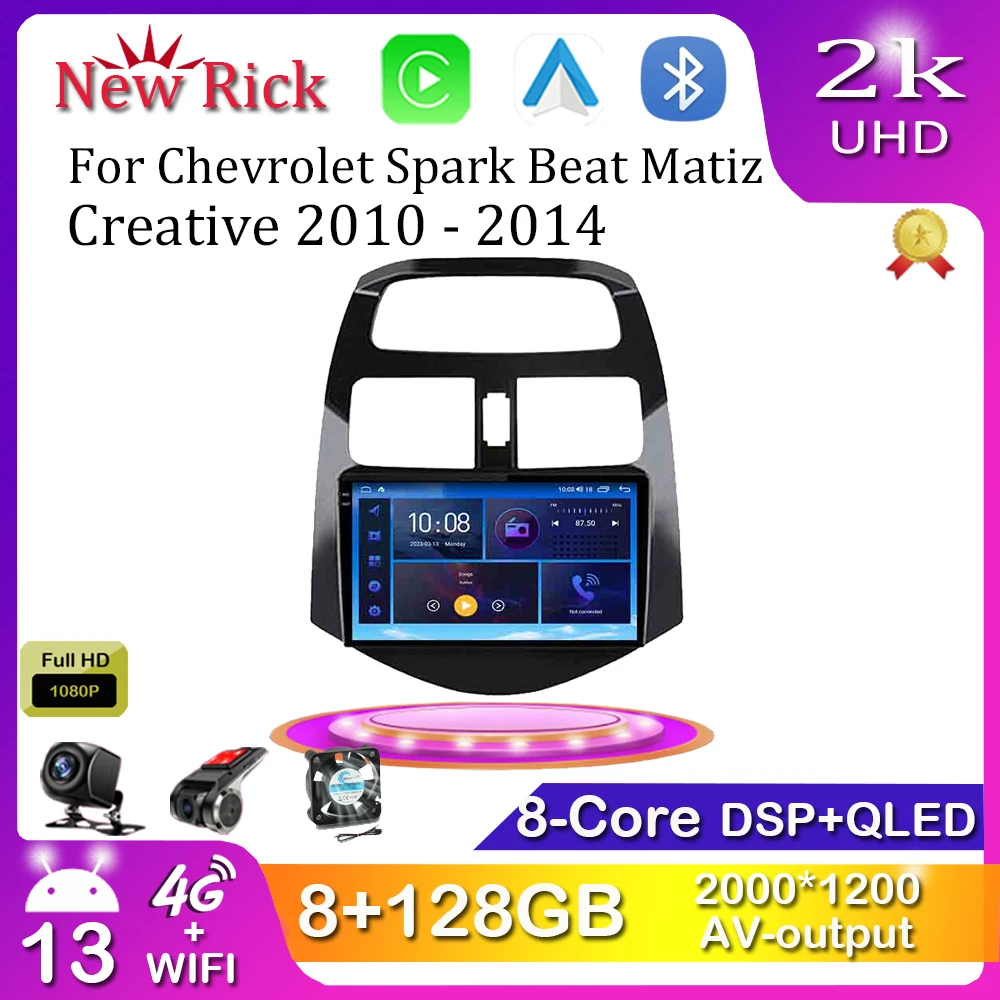 

Android 12.0 For Chevrolet Spark Beat Matiz Creative 2010 - 2014 Multimedia Player Auto Radio GPS Carplay 4G WiFi DSP