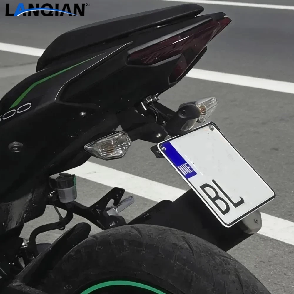 Z400 라이센스 홀더 브래킷 프레임 테일 타이디 엘리미네이터 (가와사키 닌자 400/250 닌자400 250 2018-2024 오토바이 액세서리)