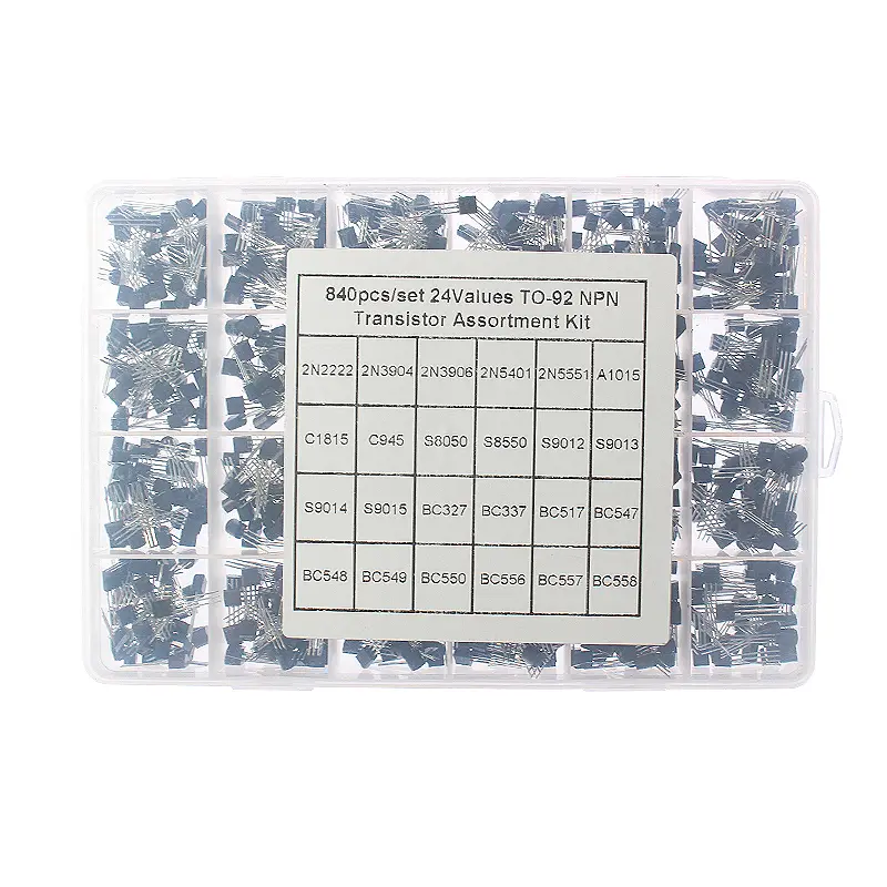 50-900PCS Transistors kit NPN PNP S8050 S8550 S9012 2N3904 2N3906 C1815 A1015 MJE13001 BC327 BC337 BC517 BC547 BC548 BC549 BC558 - Image 14