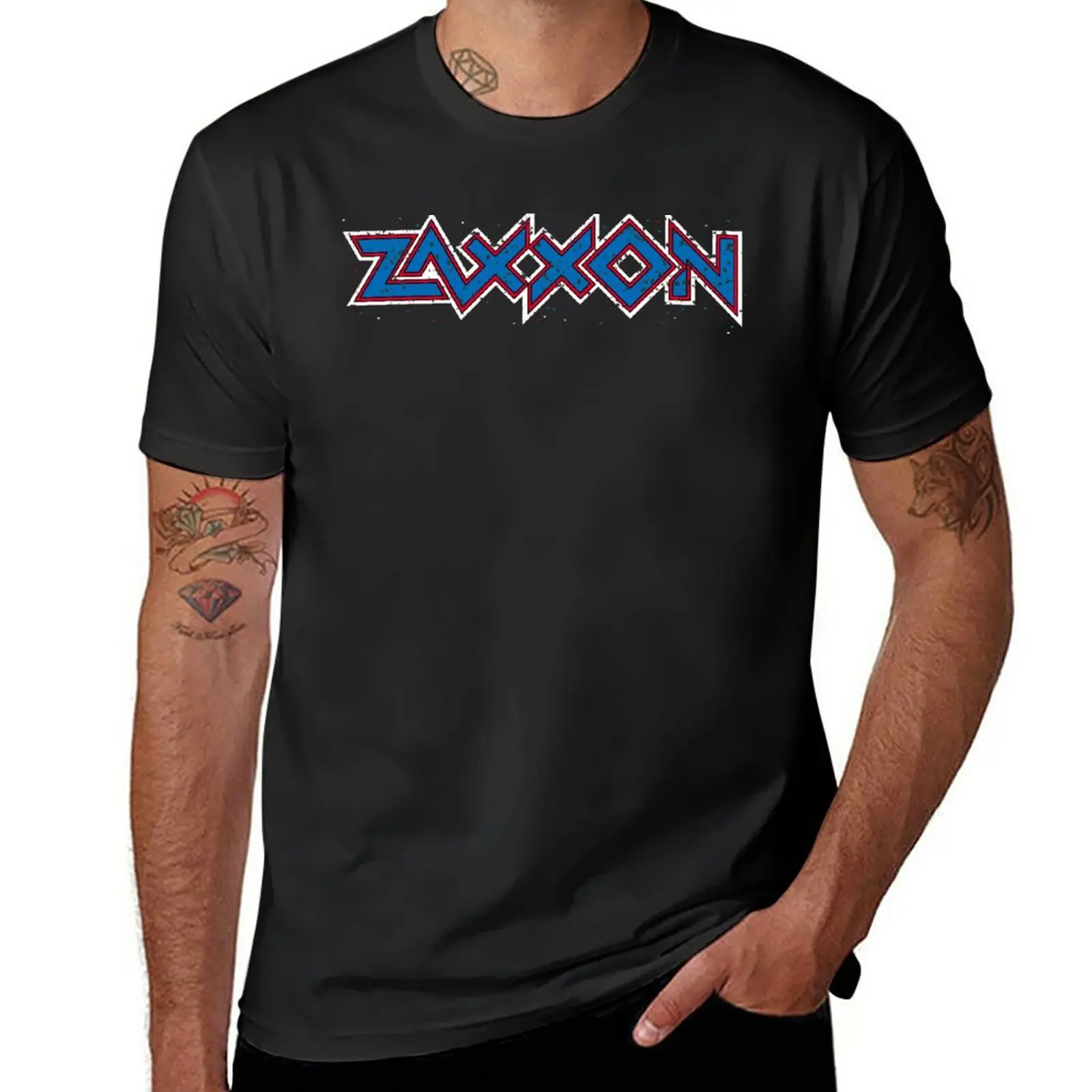 New Zaxxon (distressed) T-Shirt summer tops graphic t shirt Men's t shirts