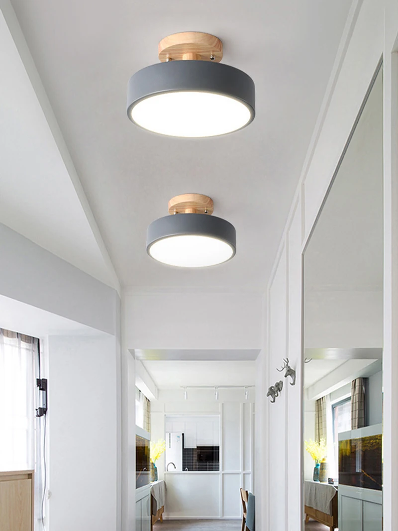 

Minimalist Entrance Foyer Lights Nordic Balconies Corridors Living Rooms Bedrooms Macaron Ceiling Lamps