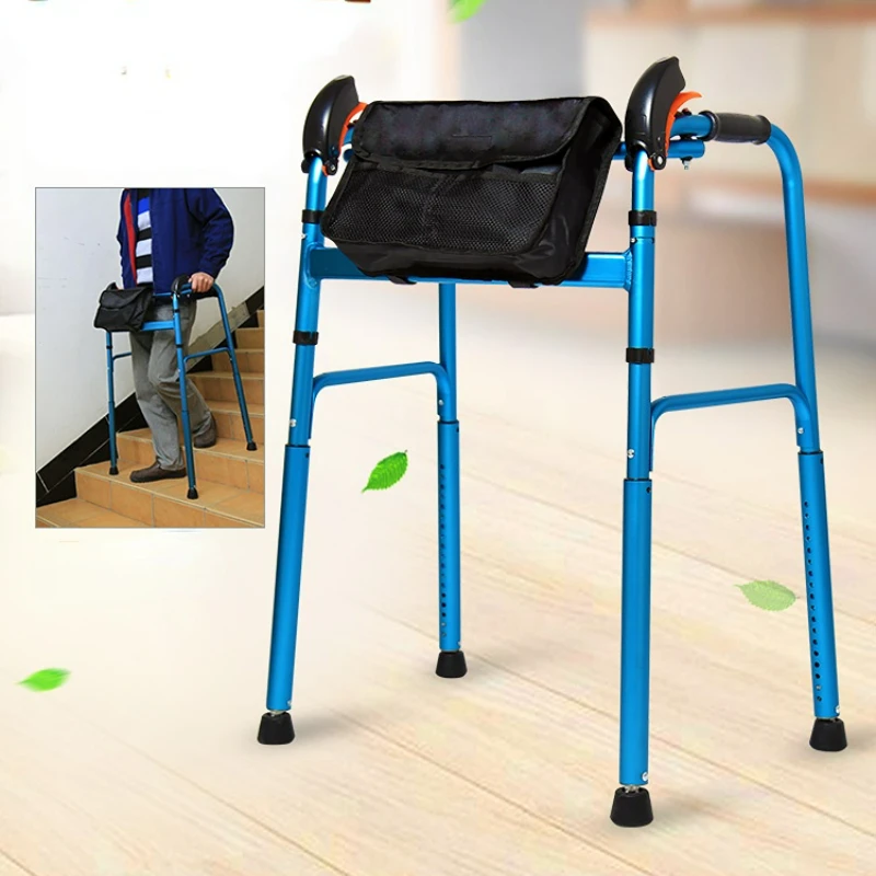 

Foldable Stair Climbing Walker for Elderly Aluminum Alloy Mobility Aid with Automatic Height Adjustment Rehabilitation Support