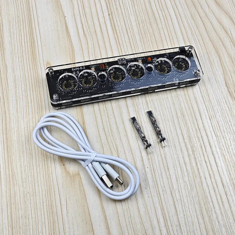 6자리 IN-8-2 글로우 튜브 시계 빈티지 닉시 튜브 전자 탁상시계 (글로우 튜브 제외)