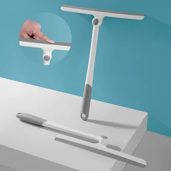 360 Degree Rotatable Shower Squeegee Glass Wiper Scraper Squeegee Cleaner With Silicone Holder Bathroom Mirror Scraper Cleaning 1