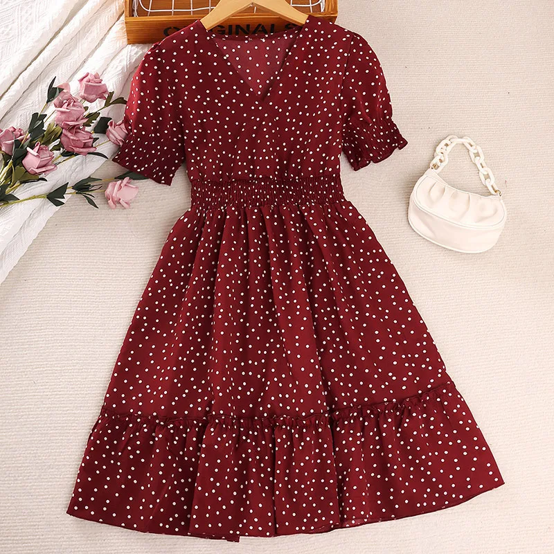 Vestido DIRKJE Para Niñas - Estampado De Panteras - 60% Algodón, 40% Poliéster - Talla 104, Azul Marino