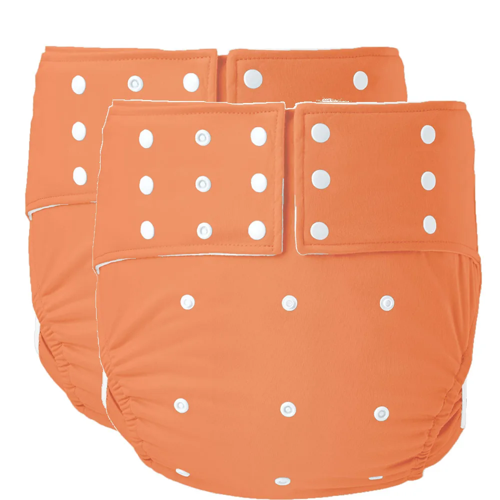 BIAI 2PCS Plus Size Suede Cloth Incontinence Adult Cloth Nappies Reusable Old Man's Diaper Pants Adult Urine Bag
