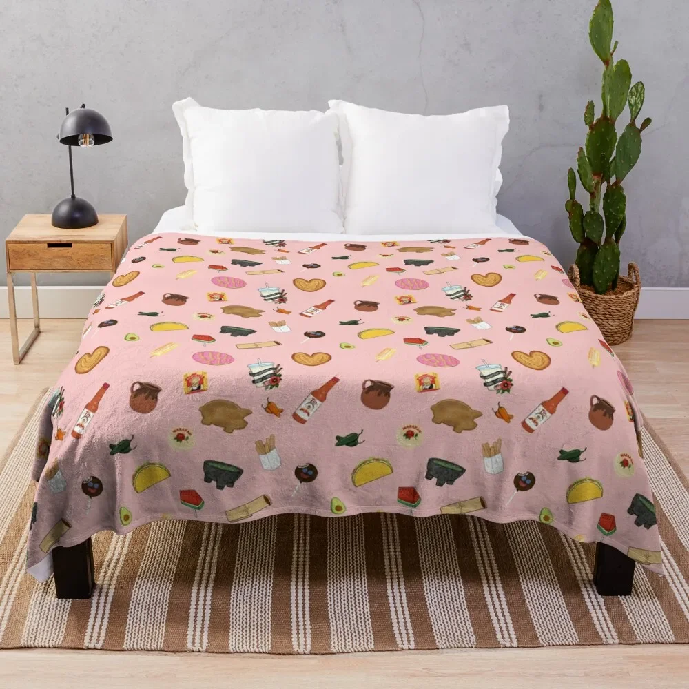 

Antojitos Pink Throw Blanket Decorative Sofa Summer Beddings Blankets