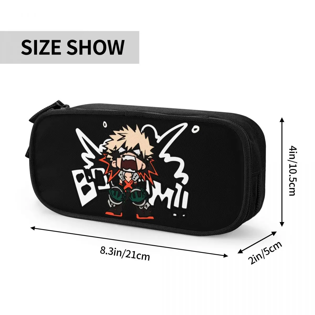 Fashion My Hero Academia Katsuki Bakugo Booom Pencil Cases Pencilcases Pen Student Big Capacity Bag Office Zipper Stationery pencil cases