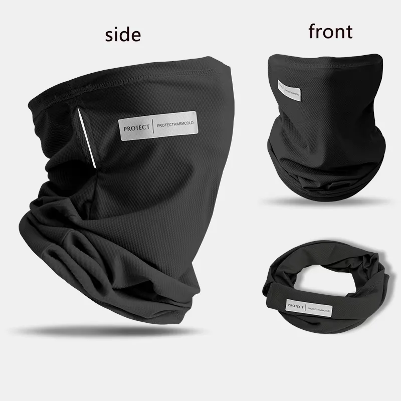 Summer Ice Silk Sunscreen Mask For Men Women Outdoor Cycling Face Cover Solid Color Neck Wrap UV Protection Ear Bandana Scarf face mask cycling bandana sunscreen mask neck wrap bandana headscarf cotton bandana cycling mask ice silk sunscreen mask bandana neck cover multifunctional bandana