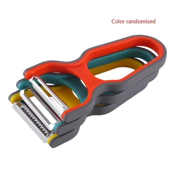 3 pz/set Pelapatate In Acciaio Inox Affettatrice Per Alimenti Manico Antiscivolo Manuale Da Cucina Peeling Strumento di Colore Casuale Accessori Da Cucina 1