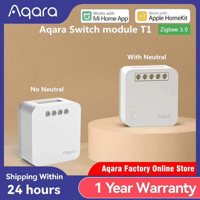 Aqara Single Channel Control Module T1 Zigbee 3.0 Wireless Relay Controller 1 Channel No Neutral Remote Work with Apple Homekit 1