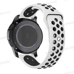 Silicone Watch Strap - Premium Durable Design for Classic 6 47mm (White Black)