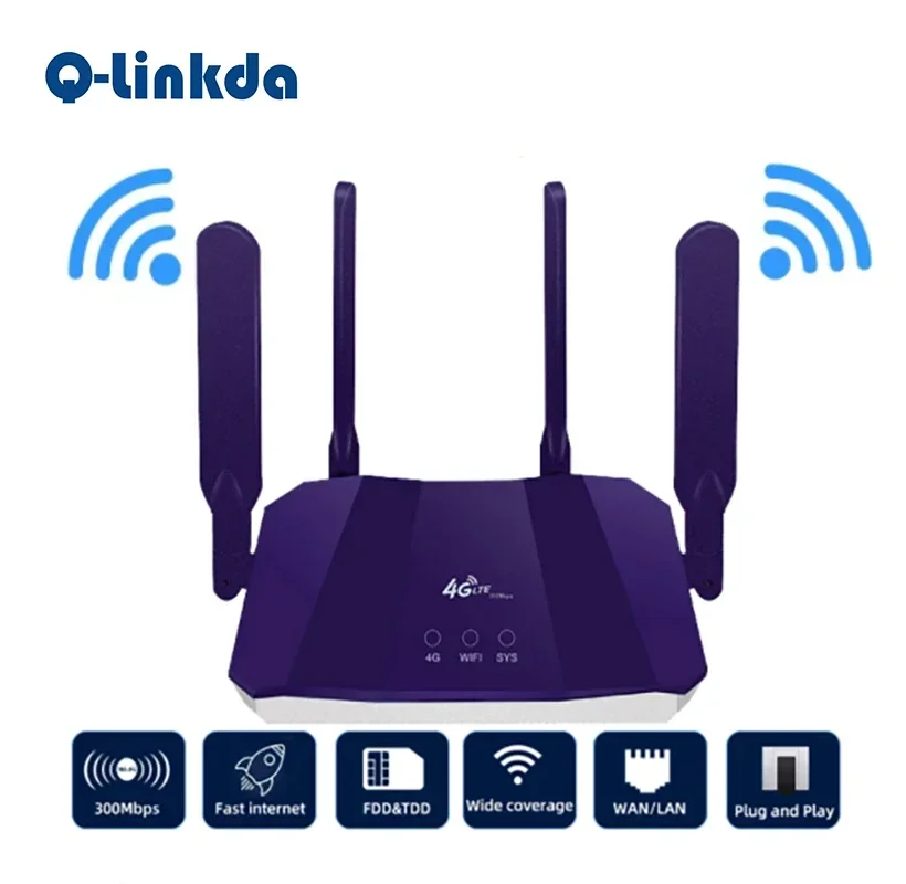 4G Unlock 300Mbps Sim Card Router Wifi LTE Modem Wi-Fi WAN/LAN RJ45 Port Access Mobile Hotspot Network FDD Broadband CPE Outdoor cat4 300mbps industrial mobile 4g wifi router modemlte sim extender strong wifi signal support 32wifi users with sim card modem