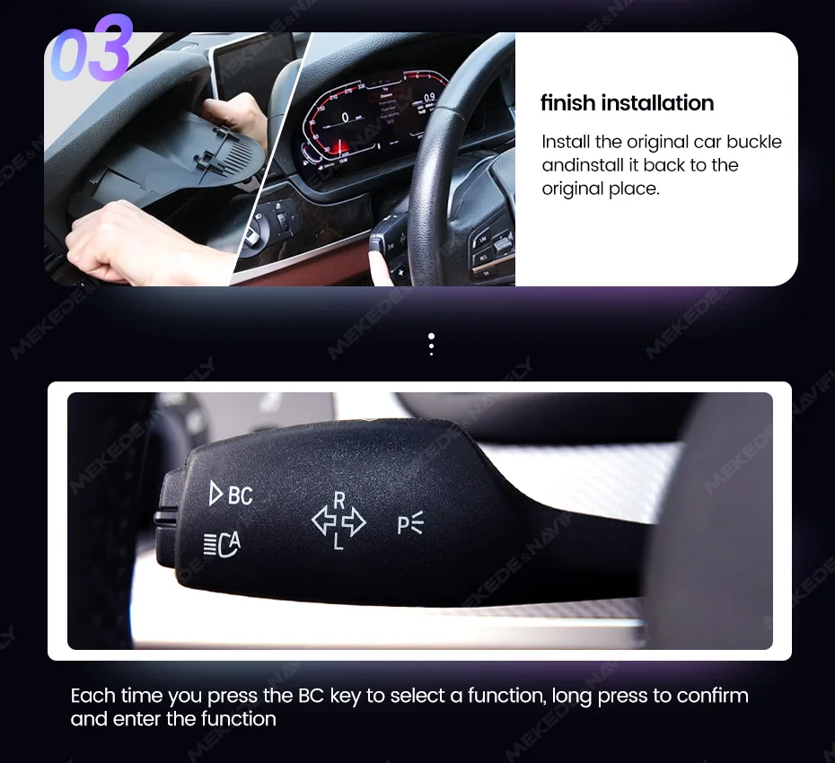 MEKEDE 12,3 Zoll Für BMW 3 4 Serie F30/F31 GT F34 F32/F33/F36EVO NBT System LCD Digital Dashboard Blau Licht Anti-glare Bildschirm – Detail 11