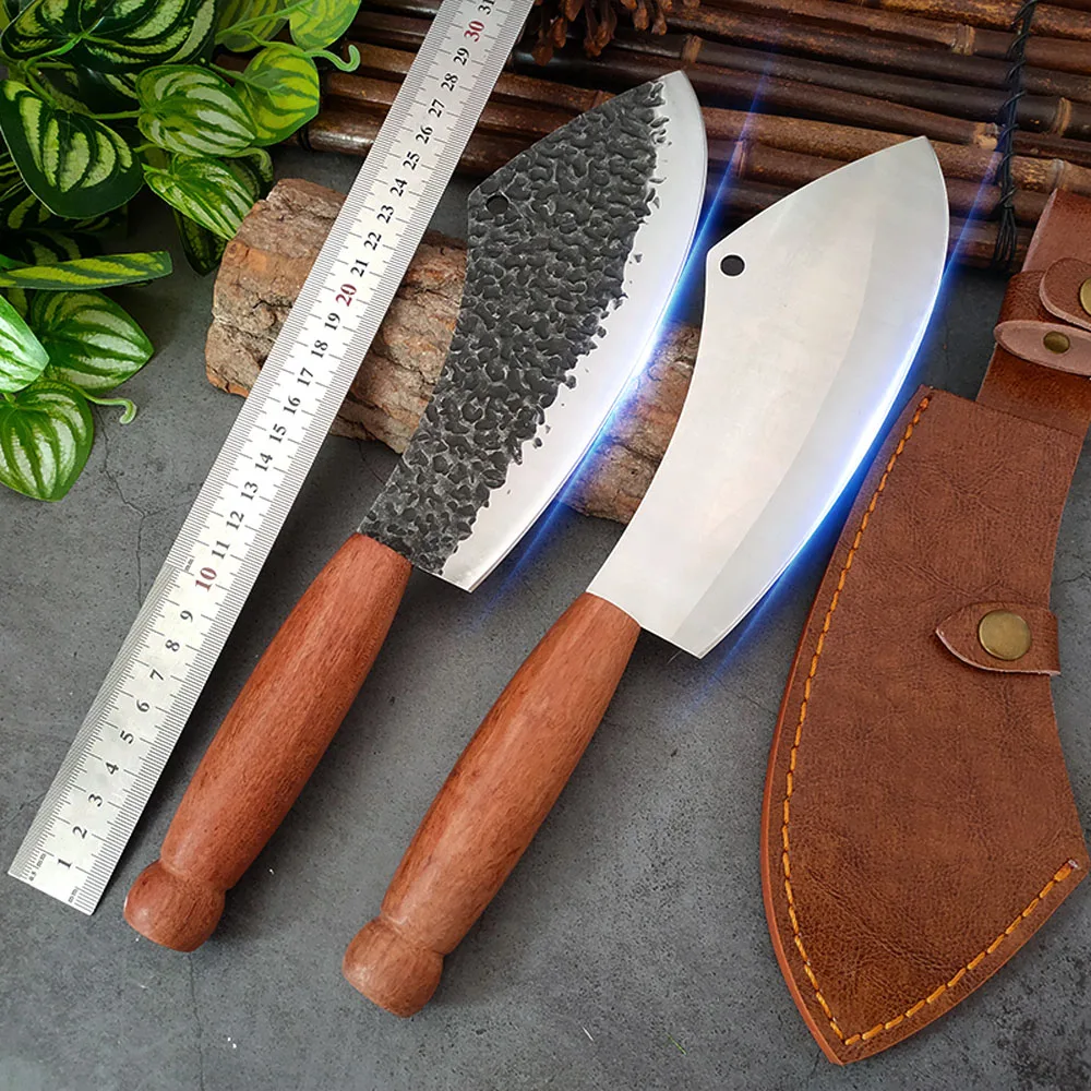 

8inch Chinese Butcher Chef Boning Knife Meat Fish Cleaver Camping Hunting Knife Razor Sharp Slicing Cutter Chopping Cooking Tool