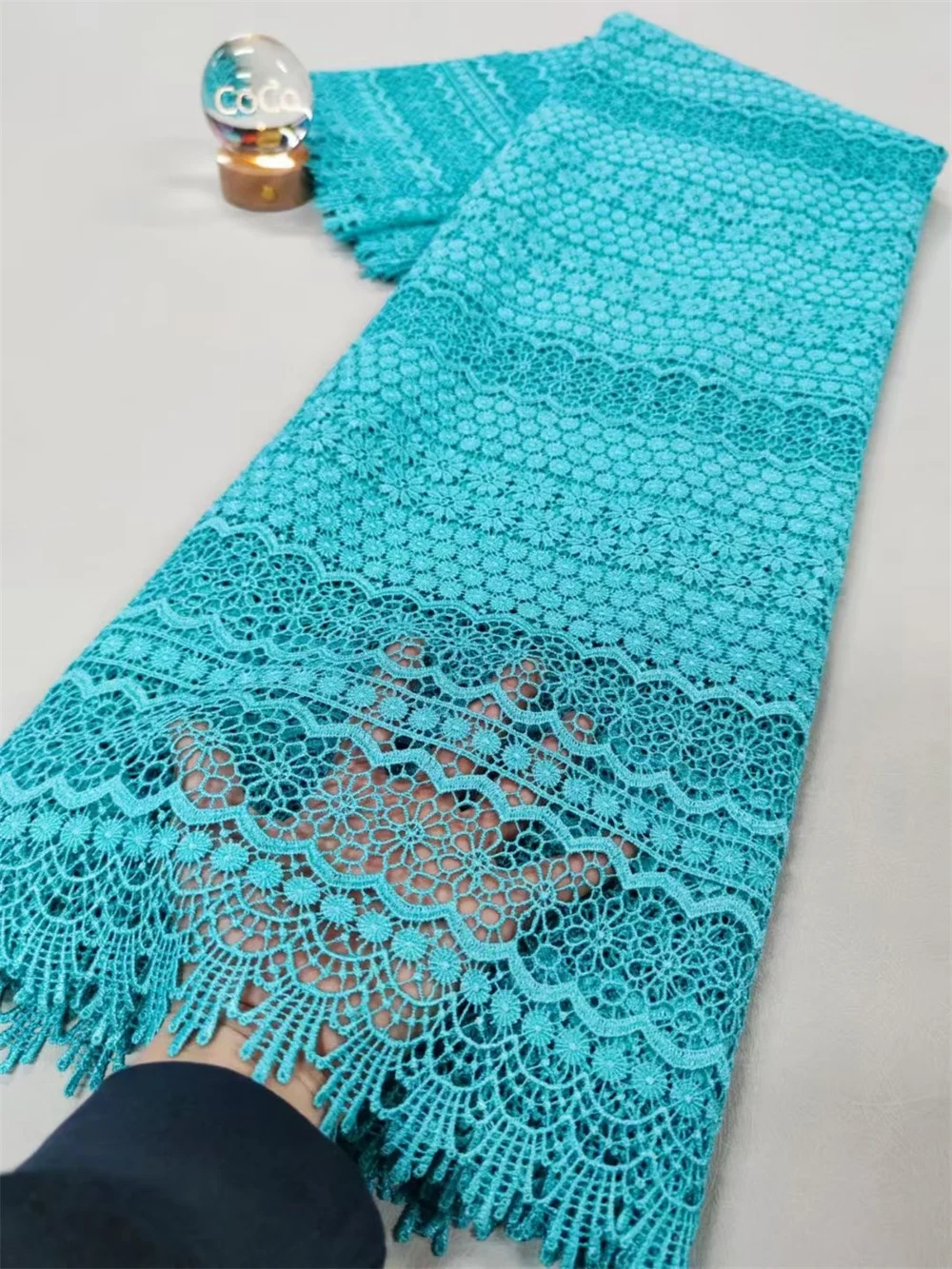 Nigerian Guipure Cord Lace Fabric embroidery wedding Fabric African Lace High Quality 5 yards for Party Dress