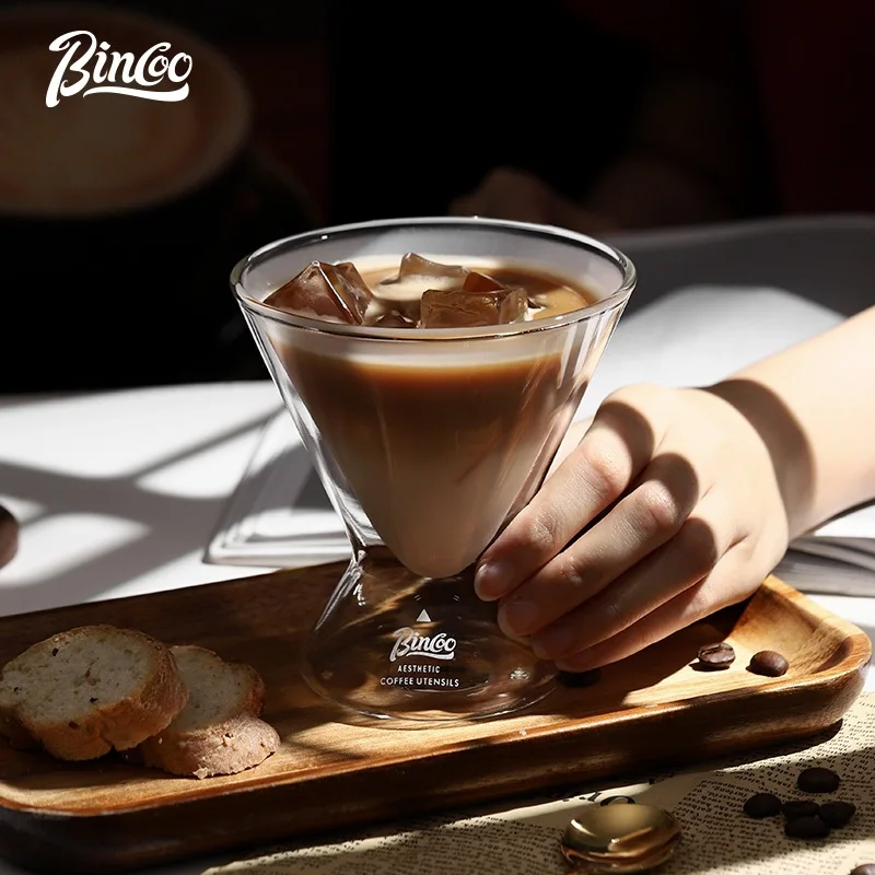 كوب قهوة زجاج مزدوج 180مل من بينكو