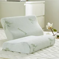 50*30cm Bamboo Fiber Pillow Slow Rebound Health Care Memory Foam Pillow Memory Foam Pillow Orthopedic Pillows Support NeckRelief 1