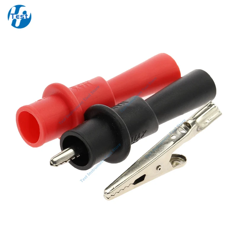 Alligator Test Clip Clamp 2pcs (1 Pair) For Multimeter Tester Probe 10A