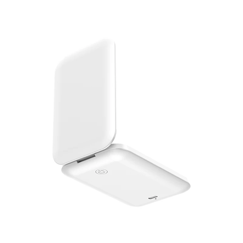TINSOL UV 스마트 자외선 차단제 테스트 거울(HD 카메라 및 보조 조명 포함) 자외선 차단제 테스트용 2배 확대 여행용 거울