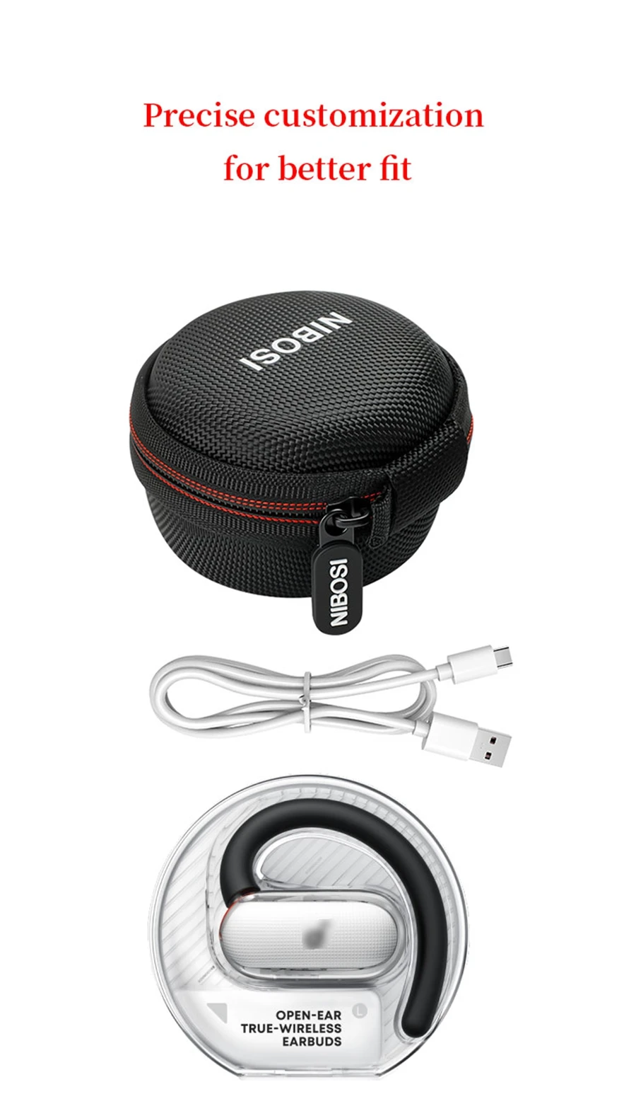 Hard EVA Storage Bag for Soundcore V40i Earbuds Box for ACER/XIAOMI M76/LENRUE M76 TWS Ture Wireless Earbuds Travel Carry Case