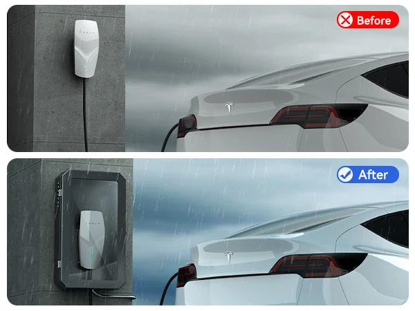 YZ for Tesla Model 3 Y X S Charging Station Protection Box Outdoor waterproof an