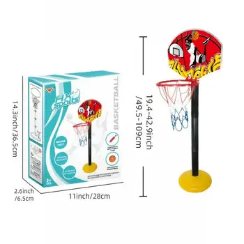 Kids Portable Basketball Hoop Sensory Basketball Court Hoop Set With Inflatable Ball And Pump Kids Sports Ball Toys With 6