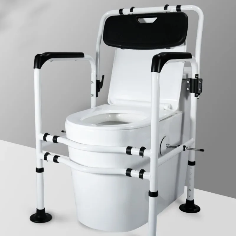 Non Perforated Elderly Toilet Booster Chair with Handrails, Household Assistive Toilet Seat, Toilet Safety Railing Armrest 2
