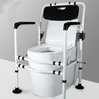 Non Perforated Elderly Toilet Booster Chair with Handrails, Household Assistive Toilet Seat, Toilet Safety Railing Armrest 2