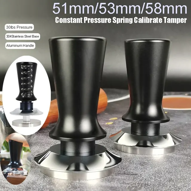 51mm 53mm 58mm Espresso Tamper Barista Coffee Tamper with Calibrated Spring Loaded Stainless Steel Tampers 1