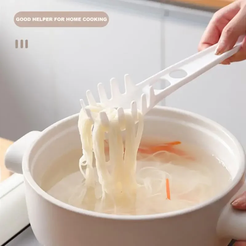 Pasta Cooker with Strainer Heat Resistant Spaghetti Egg Yolk Scoop Egg Separator Plastic Filter Drain Spoon Kitchen Accessories
