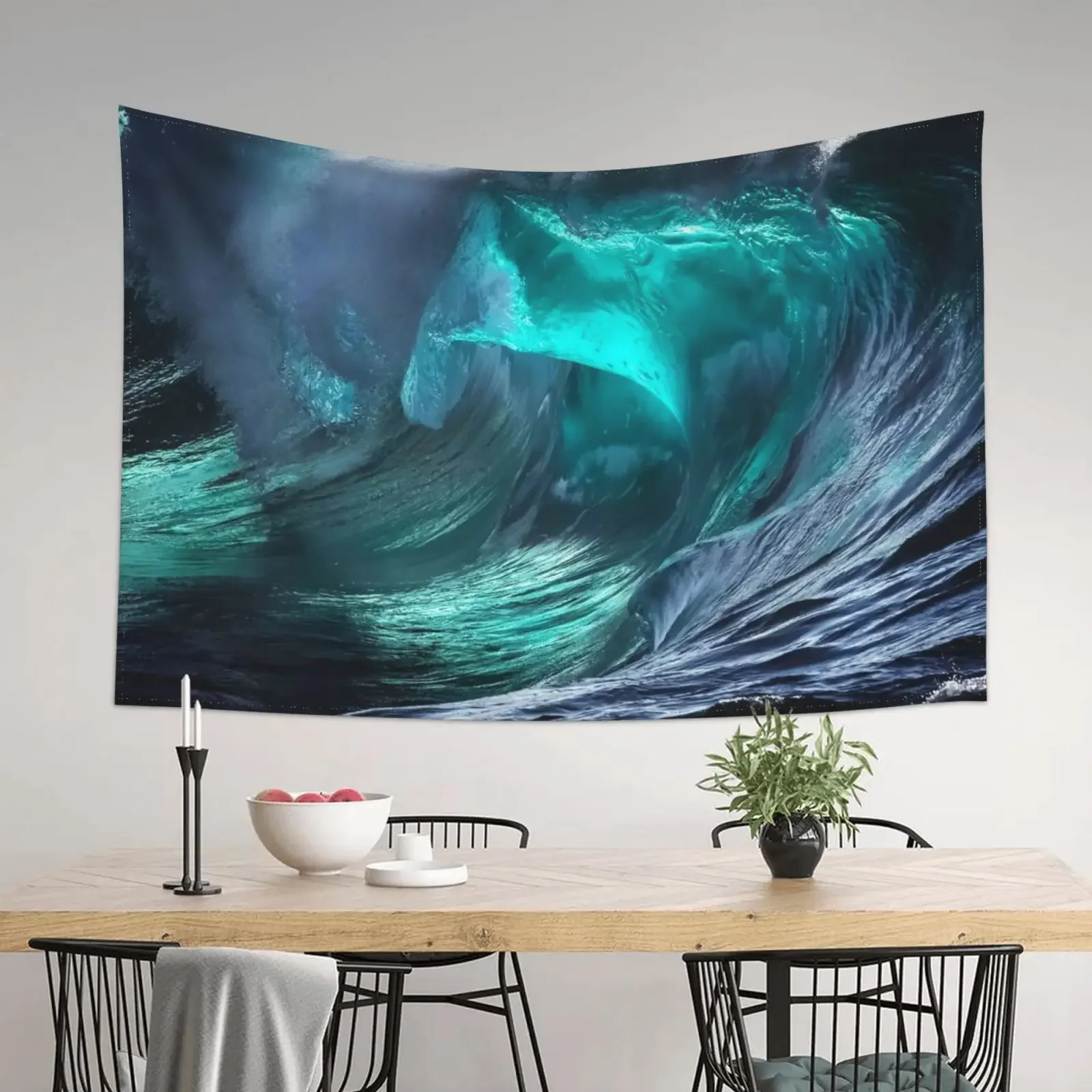 

Sea wave tapestry, bohemian style, hippies, wall decoration, picnic mat, beach towel, room decoration aesthetics tapestry wall