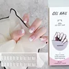 20Tips Solid Color Semi-cured Gel Nail Wraps Sticker French Full Cover Nail Gel Polish Decals Manicure UV Lamp Needed 2