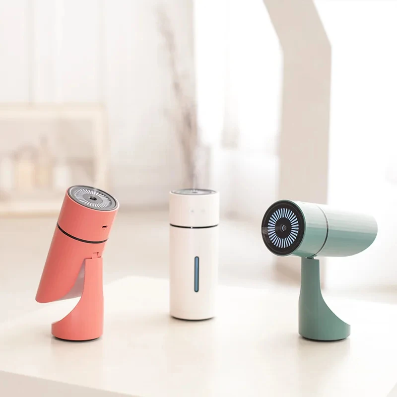 새로운 무선 가습기 USB 아로마테라피 디퓨저 1000mAh 충전식 배터리 초음파 쿨 미스트 메이커 조용한 포거