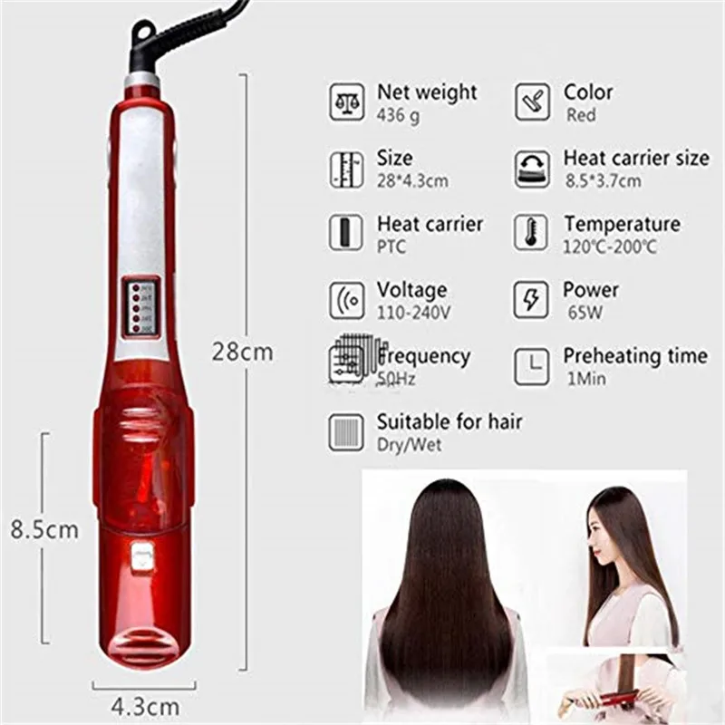 Steam Flat Iron Hair Straightener Professional Hair Curler Titanium Ceramic Hair Straighting Curling Iron Hair Care Styling Tool 6