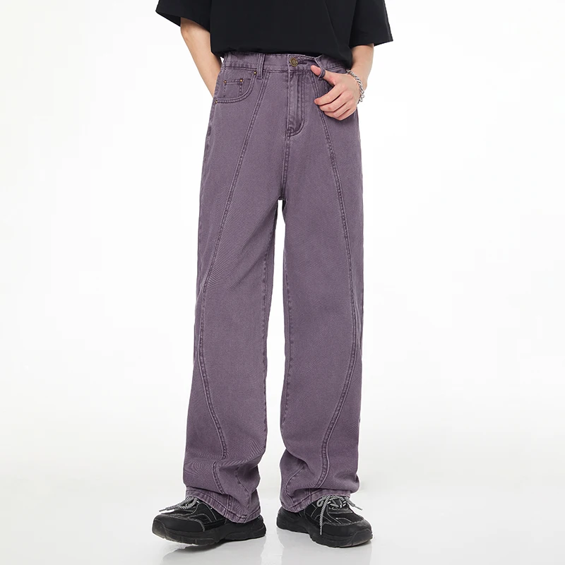 Men's Trousers High Street American Hip Hop Straight Jeans Classic Retro Versatile Trendy Couple's Same Style Men's Jeans