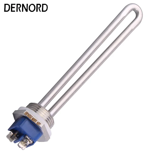 Chauffage à vis avec filetage NPT de 1 pouce, 12V, 150W/300W, 24V, 600W, 120V, 1kw/2kw, eau d'immersion, élément chauffant en acier inoxydable 304 1