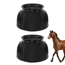 Bell Boots Rubber 2pcs Overreach Horse Boots Soft Equine Boots Protective Gear Accessories For Training Equipment