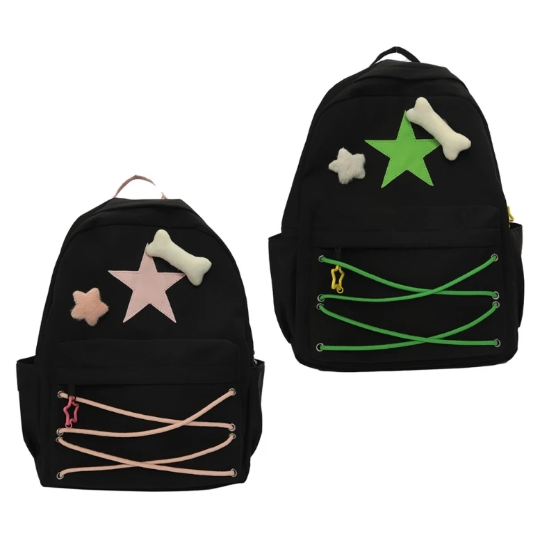 

2023 Double Strap Shoulder Bag Girl Student Teens Backpack School Bag Rucksack