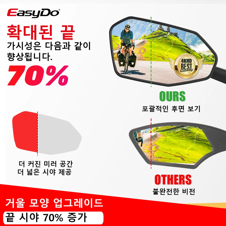 안전하고 편리한 라이딩을 위한 필수품, EasyDo 자전거 거울