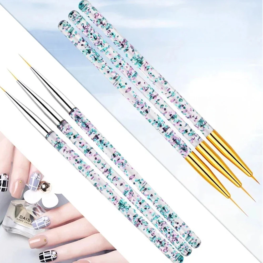 LINMANDA 3-teiliges Nail-Art-Stift-Set, Nagelkunststift mit feiner Spitze, Nageldesign-Stift, geeignet für die Erstellung detaillierter Designs für den Heimgebrauch – Detail 1