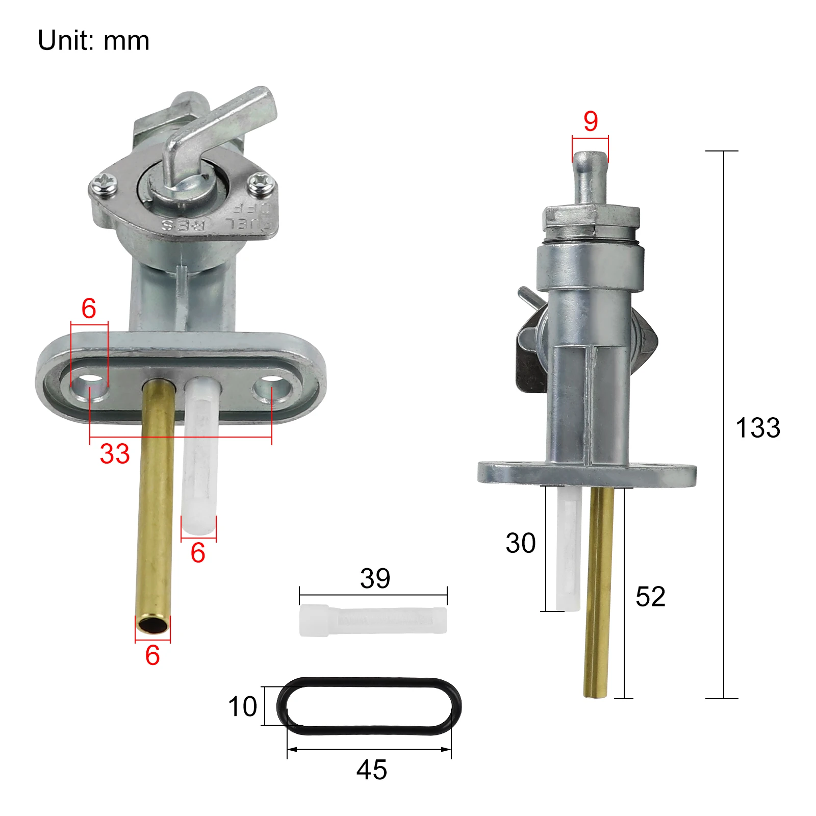 Interrupteur à Clé De Contact 4 Fils Pour Moto/quad/scooter 50cc à 250cc - Installation Plug & Play, 2 Clés, 12V