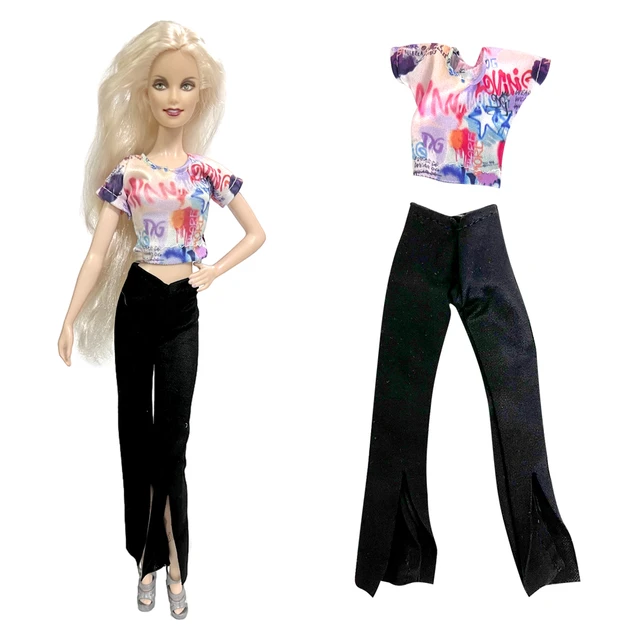 Conjunto Infantil Estampado Manga Curta Barbie Tam 4 a 10